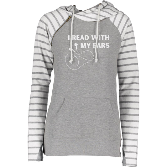 Read with my Ears - Striped Double Hoodie