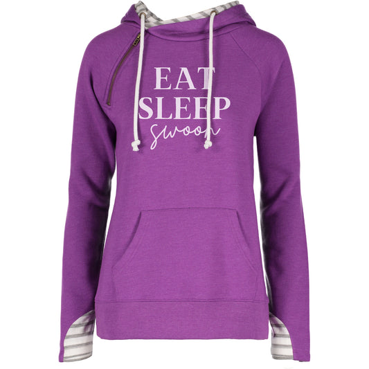 Eat Sleep Swoon - Striped Double Hoodie