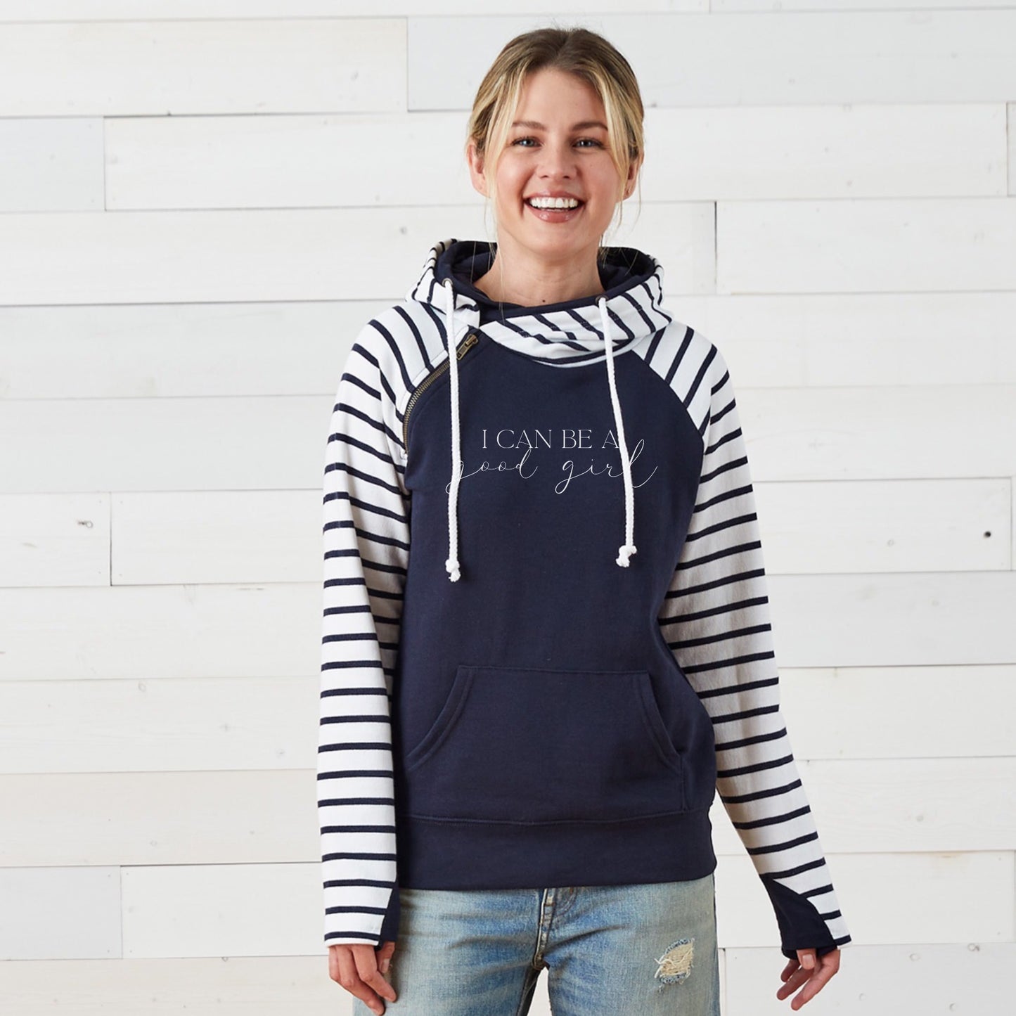 Good Girl - Striped Double Hoodie