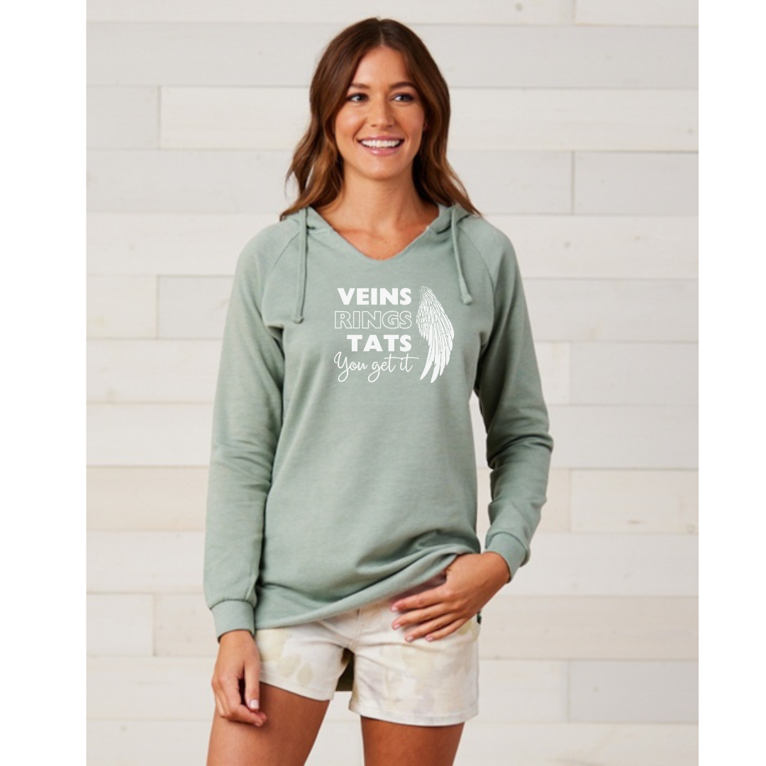 Veins, Rings, and Tats - Beach Fleece Sweatshirts
